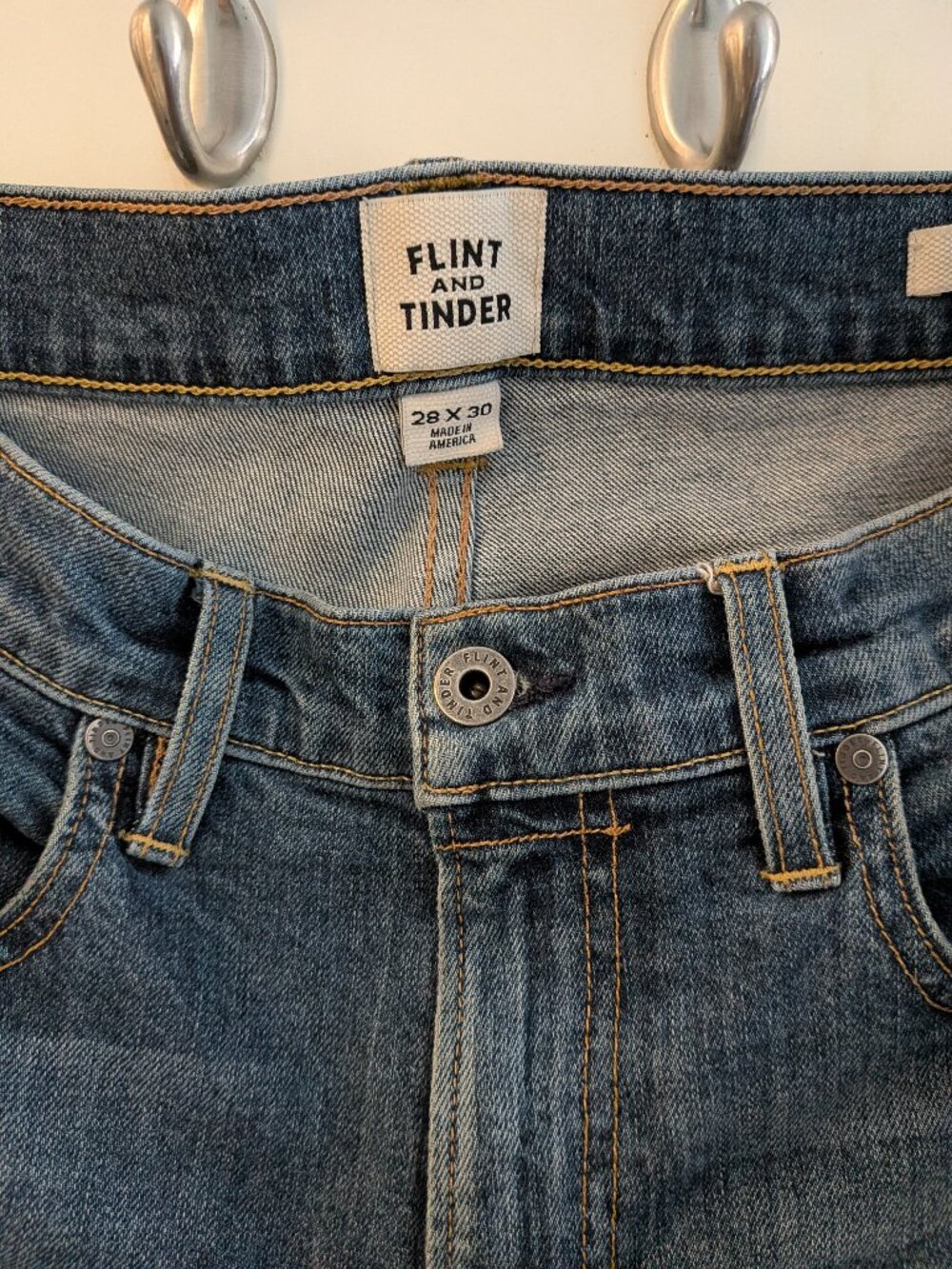 Flint and Tinder Slim Fit Tailored Denim Jeans